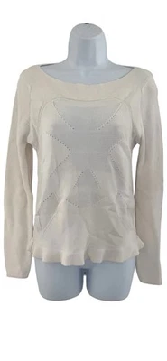 Suéter suéter de viscosa pequeño blanco Helmet Lang para mujer Foto 1 de 4