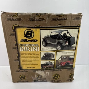 Bestop 52507-04 Soft Top Traditional Bikini Polymer Cloth Tan Fits Jeep CJ5 CJ7 - Picture 1 of 5