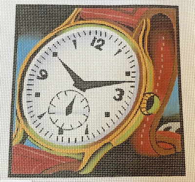 Needlepoint Hand Stitch Painted Canvas Wristwatch HP DO26-13 Multicolor 14ct New - Image 1 of 4