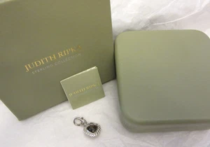 Vintage Judith Ripka Sterlingsilber Herzform Anhänger mit lila Stein (L - Bild 1 von 6