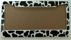 COW print License Plate Frame  - Picture 1 of 1