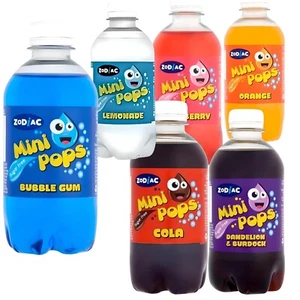 Zodiac Mini Pops Sugar-Free Fizzy Soft Drinks – 330ml Bottle Bulk Large Pack - Picture 1 of 17
