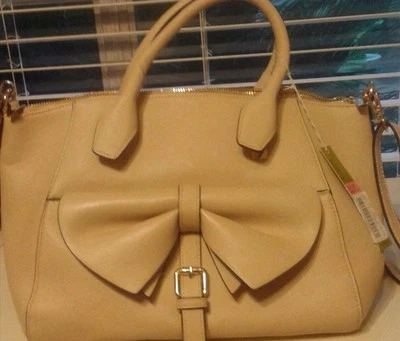 Bolso de Mano Gianni Bini Isabella Bone Bow Nuevo con Etiquetas Tostado Foto 1 de 4