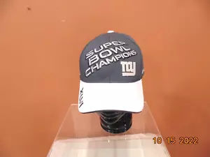 NY Giants Gray White Cap Super Bowl XLVI 46 Champions ONFIELD REEBOK -NFL- OSFA - Picture 1 of 6