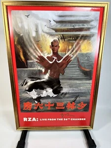 RZA Live From The 36th Chamber Framed Print Signed By RZA & Artist BUA RARE MINT - Picture 1 of 7