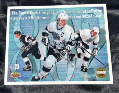 KINGS WAYNE GRETZKY AUTOGRAPHED UPPER DECK PHOTO CARD #28895/30000 BAS FULL LOA  - Image 1 of 2