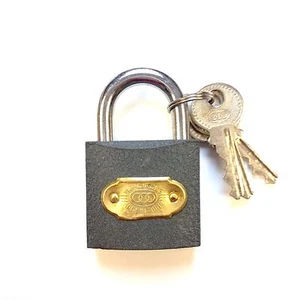 12 x Dreikreis Gusseisen Schwerlast Vorhängeschloss - 3 Schlüssel - 38 mm - Bild 1 von 1