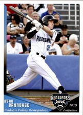 2019 Hudson Valley Renegades Grandstand #5 Beau Brundage Buford Georgia GA Card
