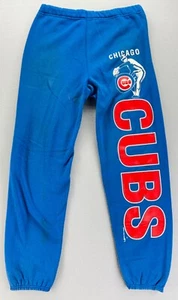 1990 Chicago Cubs Sweatpants Artex MLB Joggers BIG TEXT LOGO Blue Men’s M READ - Picture 1 of 18