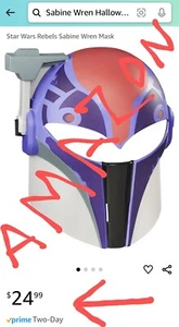 SABINE WREN Halloween Costume Star Wars Rebels Animated Series MASK Ahsoka Clone - Picture 1 of 4