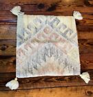 West Elm Pillow Cover 20X20 Wool & Cotton Blend With Tassels