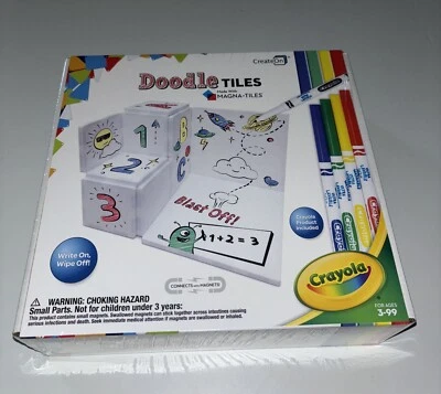 Magna-tiles Crayola Draw On Doodle Magnetic Tiles New Sealed - Image 1 of 2