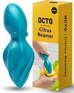 OCTO Lemon Juicer Hand by OTOTO - Easy to Hold Squeezer Turquoise - Picture 1 of 7