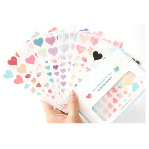 Holographic Overlay Heart Seal Sticker 8 Sheets Various Color Good Quality New - Picture 1 of 11