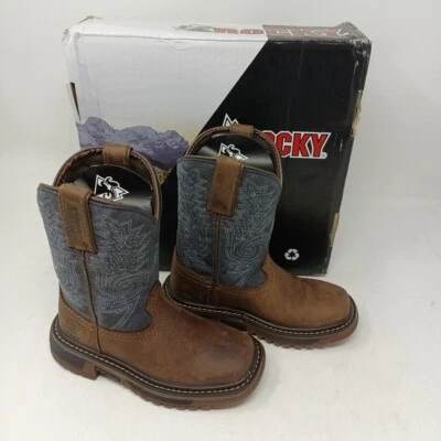 Botas de vaquero Rocky Original Ride Flx para niños con lengüetas de tracción EE. UU. 9,5 M UE 26 Foto 1 de 4