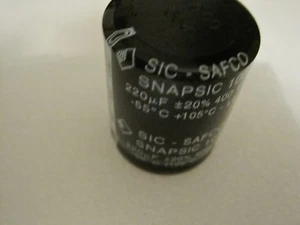 1pcs 220uF 400VCC SNAPSIC 105 -55°C ... 100°C - LL Capacitor SIC-SAFCO - Imagen 1 de 3