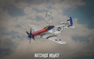 WWII Fighter P-51 Mustang USAF Christmas Ornament Jersey Jerk Maj Donald Strait - Image 1 of 4