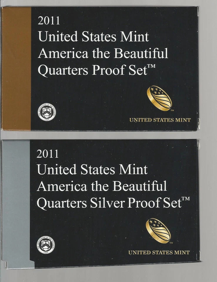 US Mint 2011 Proof & Silver Proof Set - ATB America the Beautiful quarters w/COA - Image 1 of 1