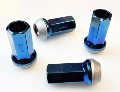 tpi 45mm Blue Steel Racing Wheel Nuts - Suits M12x1.25 Nissan Subaru Suzuki - Imagem 1 de 4