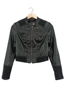 GUESS LOS ANGELES Chaqueta de motociclista Mujeres Talla EU 34 negro look casual - Imagen 1 de 5