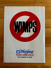 1989 Original Print Ad Mopar Performance "The Power To Win" NO WIMPS!