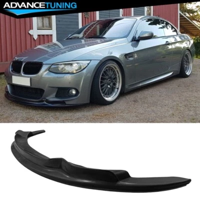 For 10-13 BMW E92 E93 3 Series 2Dr AK Style Unpainted Black PU Front Bumper Lip - Image 1 of 4