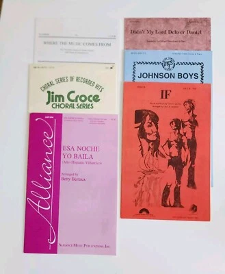 Vintage Sheet Music lot of 6 asst pieces Piano Choir - Image 1 of 4