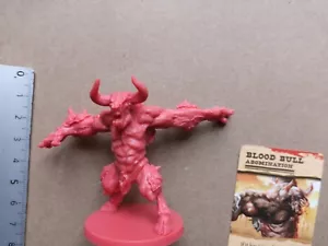 BLOOD BULL MINI+ENG. CARD/ DEADSTOCK ABOMINATIONS/ZOMBICIDE UNDEAD OR ALIVE/G234 - Picture 1 of 1