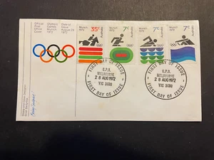 1972 Olympic Games, Muich, Australia FDC, Sc#'s 527-30, Crisp! Unused! - Picture 1 of 2