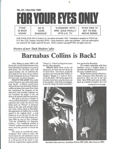 For Your Eyes Only Zine # 24 1990 DUNKLE SCHATTEN - Bild 1 von 1
