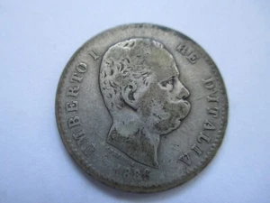 italy silver coins 11886 Italy 1 lire silver coin - Picture 1 of 2
