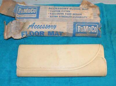 1965 1966 1967 Ford Galaxie LTD Fairlane Falcon NOS TAPETES DE ASSOALHO TRASEIROS DUPLOS BRANCOS - Imagem 1 de 4