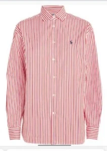 Polo Ralph Lauren Mens Striped Button Up Shirt Size Red White Striped S. - Picture 1 of 4