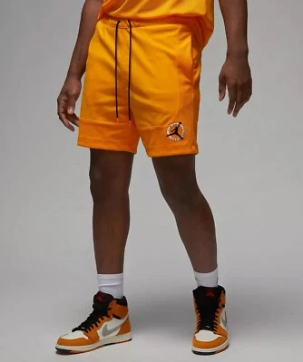 Jordan Flight MVP Mesh Basketball Shorts Yellow Orange DX9722-717 Men's XL - Image 1 of 3