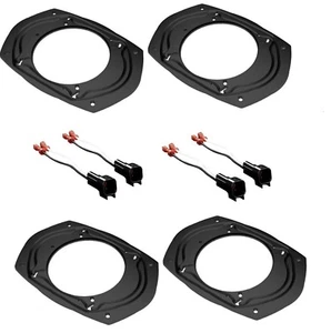 4pcs FORD 6x9 5x7 6x8 to 5.25" 6.5" Car Speaker Adapter Plate With Wire Harness  - Picture 1 of 3