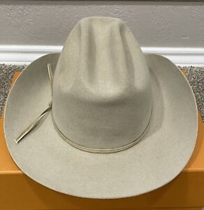 Vintage Stetson 4X Beaver Silverbelly Western Cowboy Hat Size 7 3/8