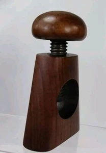 Mid Century Modern rosewood brass nutcracker Danish Modern donut hole screw 1960 - Picture 1 of 5
