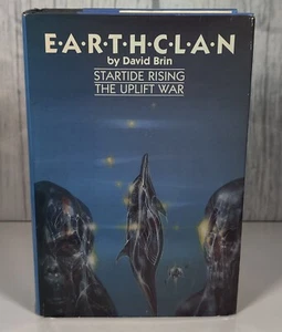 Earthclan Hardcover David Brin 1987 VG Startide Rising - The Uplift War With DJ - Picture 1 of 9