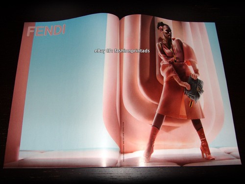 FENDI 2 Page PRINT AD Fall 2020 YASMIN LE BON Nick Knight