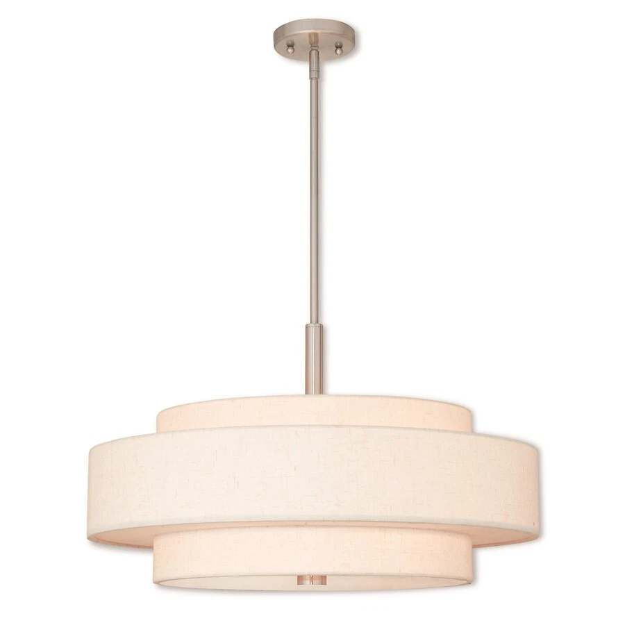 Livex Lighting 52138-91 Meridian 5 Light Brushed Nickel Pendant