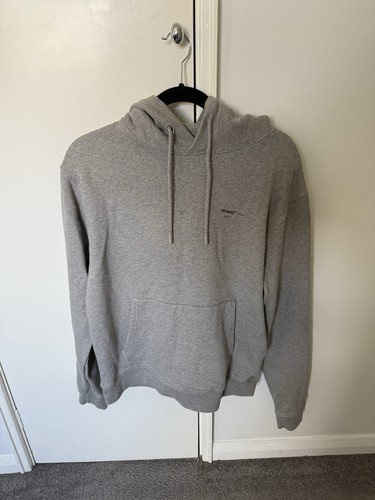 Felpa con cappuccio Off White grigia 2013 100% autentica