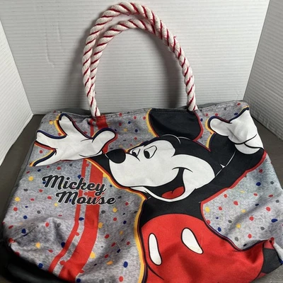 Disney Mickey Mouse Beach Bag Shoulder Rope Handles 100% Polyester - Image 1 of 4