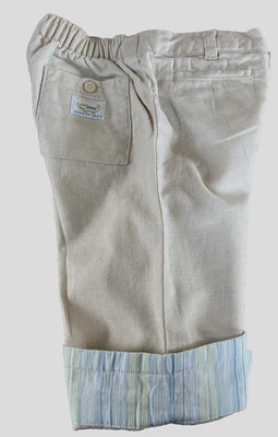 Pantalón JANIE AND JACK Snappy Dresser Cocodrilo Mezcla de Lino Forrado Puño 3-6M Foto 1 de 4