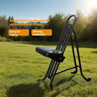 Silla Plegable Astronomía Profesional Portátil Asiento de Observación de Estrellas con Ruedas Negra Foto 1 de 4