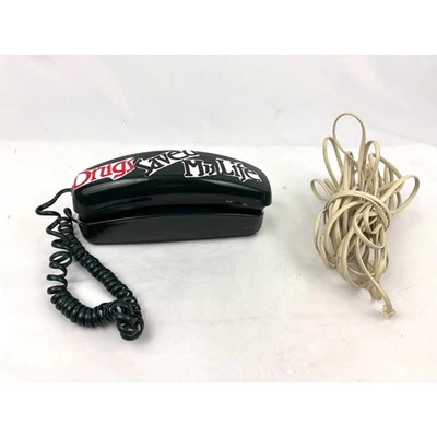 Teléfono con cable verde oscuro Southwestern Bell de colección de los años 90 montado en la pared Foto 1 de 4