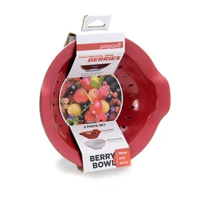 Prepara Metropolitan Berry Bowl, Medium, Red/White - Picture 1 of 2