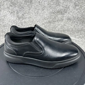 Florsheim Shoes Mens Size 7 D Premier Soft Toe Work Black Leather Slip Resistant - Picture 1 of 8
