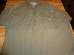 Columbia PFG Mens 2 XL GRAY Short Sleeve Fishing Shirt - Picture 1 of 6