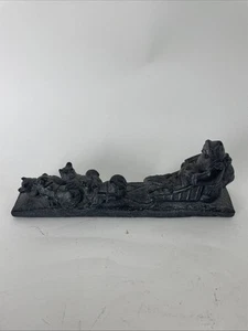 Wolf Sculptures A Wolf Original Dog Sled Team Handmade Canada Eskimo VTG Cabin - Picture 1 of 4