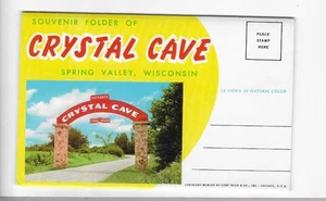 POSTKARTENMAPPE - KRISTALLHÖHLE - SPRING VALLEY, WISCONSIN - Bild 1 von 2